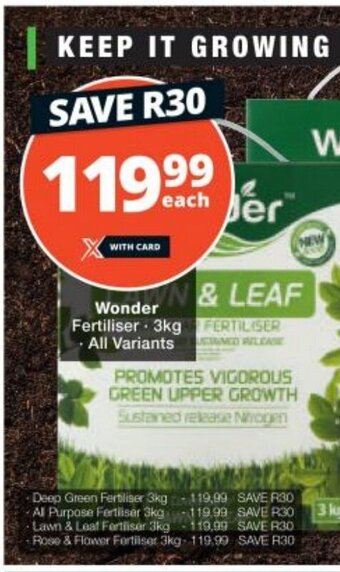 Wonder Fertiliser 3kg All Variants