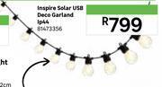 Leroy Merlin Inspire solar usb deco garland ip44 81473356 offer