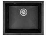 Leroy Merlin Laveo ibiza single bowl undermount kitchen sink black l46cm x w56cm x d20cm 81483741 offer