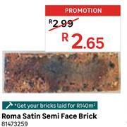 Leroy Merlin Roma satin semi face brick 81473259 offer