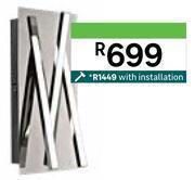 Leroy Merlin Inspire metal & acrylic chrome led wall lamp cool white 81483413 offer