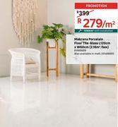 Leroy Merlin Makrana porcelain floor tile gloss l120cm x w60cm (2.16 sqm/box) 81488689-per sqm offer