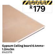 Leroy Merlin Gypsum ceiling board 6.4mm x 1.2m x 3m 81423776 offer