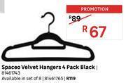 Leroy Merlin Spaceo velvet hangers (black) 4 pack 81461743 offer