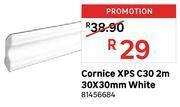 Leroy Merlin Cornice xps white c30 2m 30 x 30mm 81456684 offer