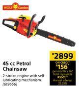 Builders Warehouse Wolf garden 45cc petrol chainsaw offer