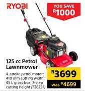 Ryobi 125cc petrol lawnmower offer at Builders Warehouse