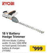 Builders Warehouse Ryobi 18v battery hedge trimmer offer