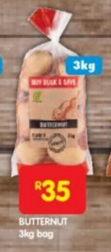 Shoprite BUTTERNUT 3kg bag offer