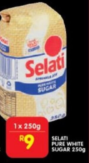 Shoprite SELATI PURE WHITE SUGAR 250g offer