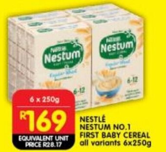 Shoprite NESTLÉ NESTUM NO.1 FIRST BABY CEREAL all variants 6x250g offer