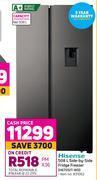 Game Hisense 508l side by side fridge freezer h670sit-wd offer