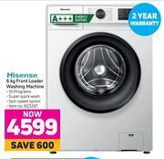 Game Hisense front loader washing machine-6kg offer