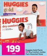 Game Huggies gold pants or dry comfort jumbo pack assorted sizes-each offer