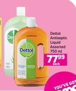 Game Dettol antiseptic liquid assorted-750ml each offer