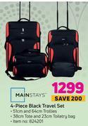 Game Mainstays 4-piece black travel set offer