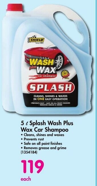 Makro 5 L Splash Wash Plus Wax Car Shampoo offer