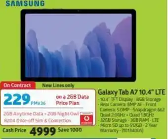 Incredible Connection Samsung Galaxy Tab A7 10.4" LTE offer