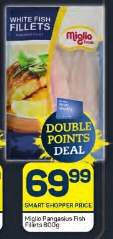 Pick n Pay Miglio Pangasius Fish Fillets 800g offer