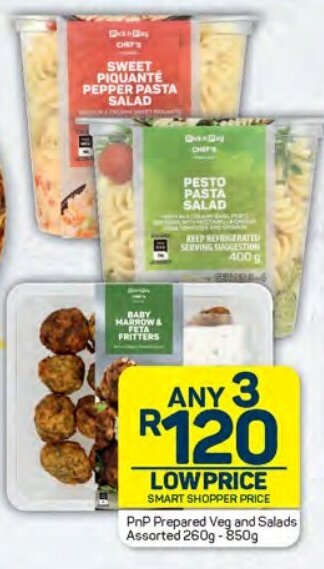 Pick n Pay PnP Prepared Veg and Salads Assorted 260g-850g offer