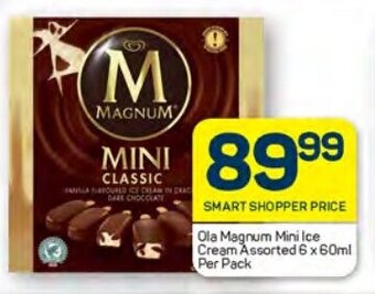 Pick n Pay Ola Magnum Mini Ice Cream Assorted 6 x 60ml Per Pack offer