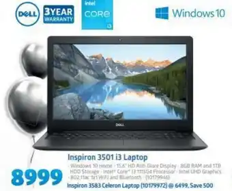 Incredible Connection Dell Inspiron 3501 i3 Laptop offer