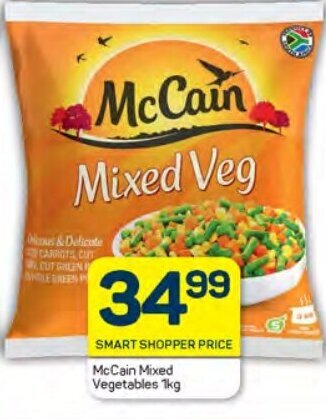 Pick n Pay McCain Mixed Vegetables 1kg offer