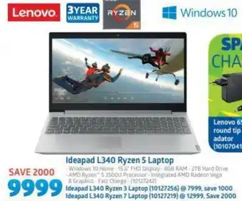 Incredible Connection Lenovo Ideapad L340 Ryzen 5 Laptop offer