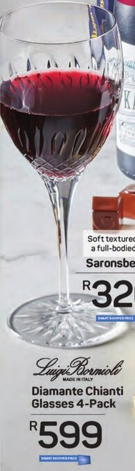 Pick n Pay Diamante Chianti Glasses 4-Pack offer