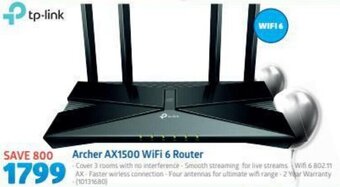 Incredible Connection TP-Link Archer AX1500 WiFi 6 Router offer