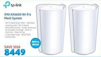 Incredible Connection TP-Link X90 AX6600 Wi-Fi 6 Mesh System offer