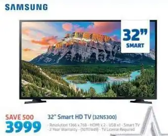 Incredible Connection Samsung 32" Smart HD TV (32N5300) offer