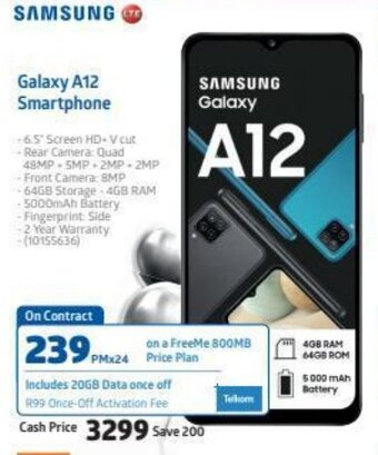 Incredible Connection Samsung Galaxy A12 Smartphone offer