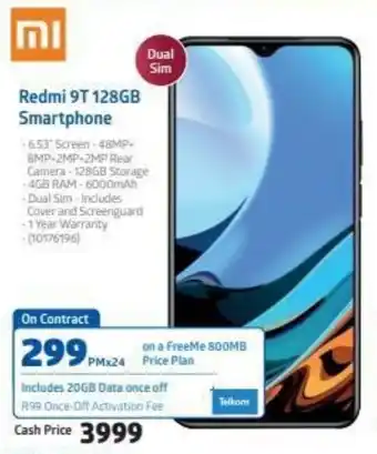 Xiaomi Redmi 9T 128GB Smartphone