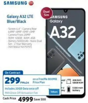 Incredible Connection Samsung Galaxy A32 LTE Blue/Black offer