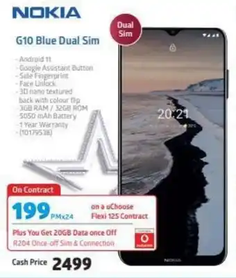 Incredible Connection Nokia G10 Blue Dual Sim offer