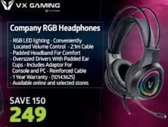 Incredible Connection VX Gaming Company RGB Headphones offer