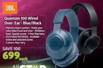 Incredible Connection JBL Quantum 100 Wired Over - Ear - Blue/Black offer