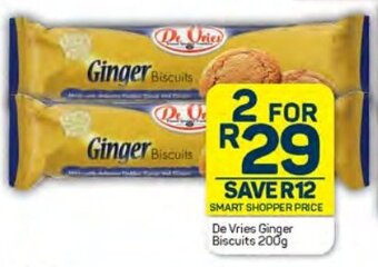 Pick n Pay De Vries Ginger Biscuits 200g offer