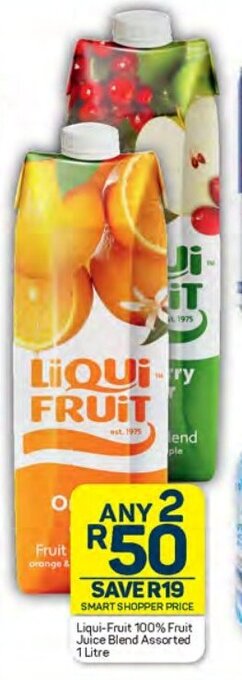 Pick n Pay Liqui-Fruit 100% Fruit Juice Blend Assorted 1 Litre offer