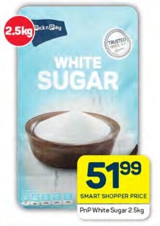 Pick n Pay PnP White Sugar 2.5kg offer