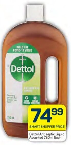 Pick n Pay Dettol Antiseptic Liquid Assorted 750ml Each offer