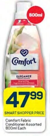 Pick n Pay Comfort Fabric Conditioner Assorted 800ml Each offer