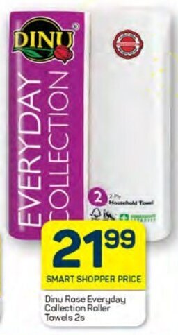 Pick n Pay Dinu Rose Everyday Collection Roller Towels 2s offer