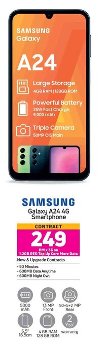 Game SAMSUNG Galaxy A24 4G Smartphone offer