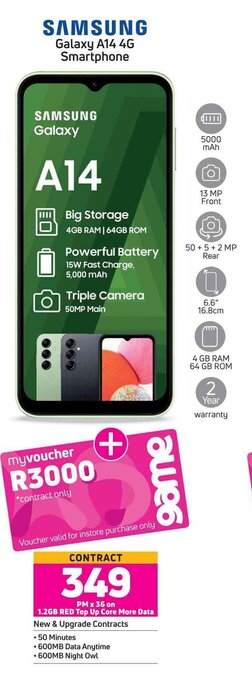 Game SAMSUNG Galaxy A14 4G Smartphone offer