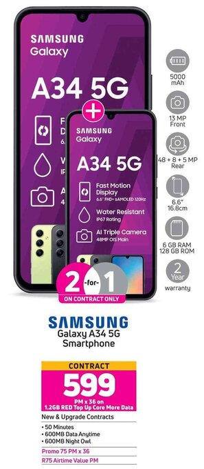 Game SAMSUNG Galaxy A34 5G Smartphone offer