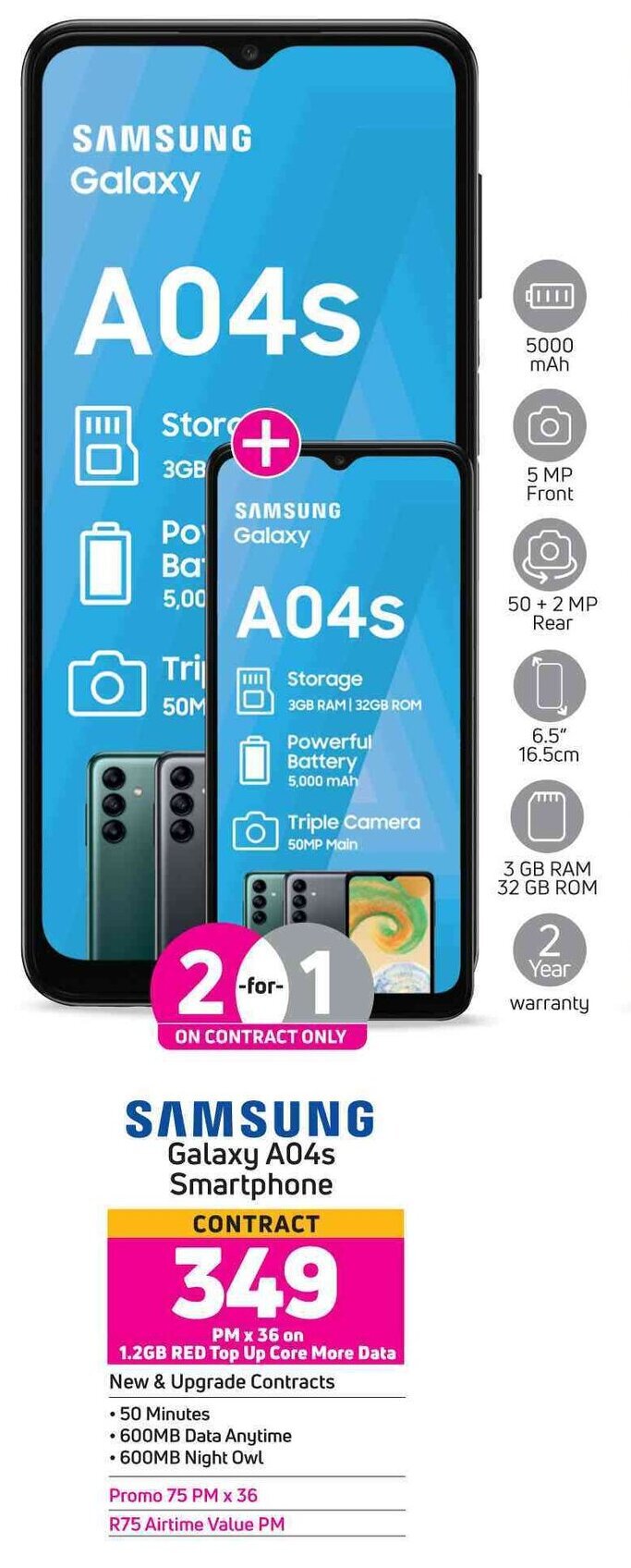 samsung a04s contract deals