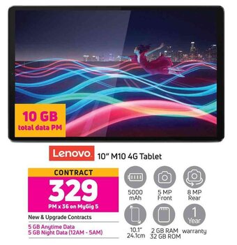 Game Lenovo 10" M10 4G Tablet offer
