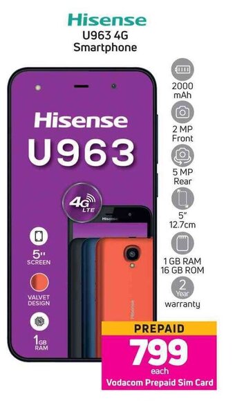 Game Hisense U963 4G Smartphone offer